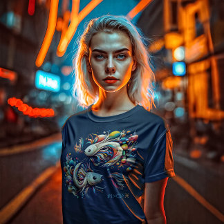 Zodiactecken för Mystical Pisces T Shirt