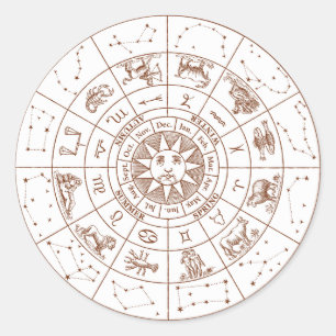 Zodiactecken Runt Klistermärke