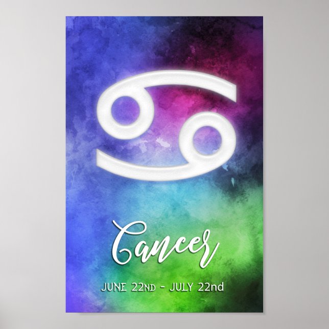 Zodiak: Cancer Data Poster (Framsidan)