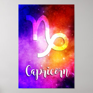 Zodiak: Capricorn Space Candy Poster