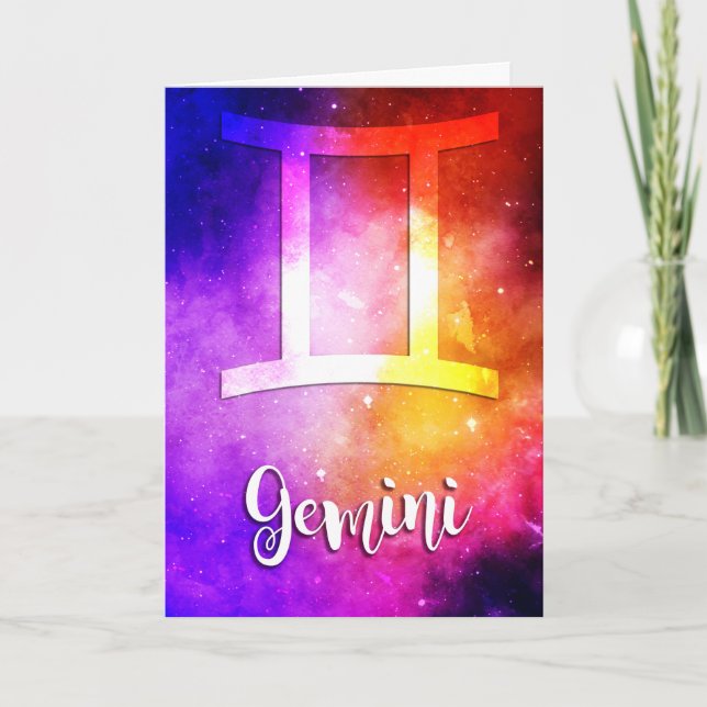 Zodiak: Gemini Godis Space Kort (Framsida)