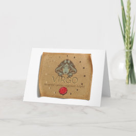 Zodiak - Jungfrun - Greeting Card Tack Kort