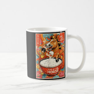 Zodiak kinesiskt nyår för hästen 2026 ris män kaffemugg