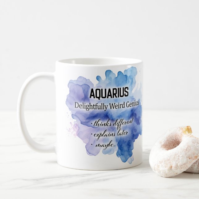 Zodiak Kvinnor, Vattumannen Kaffemugg (Med munk)