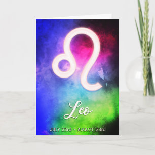 Zodiak: Lejon Födelsedagar Kort