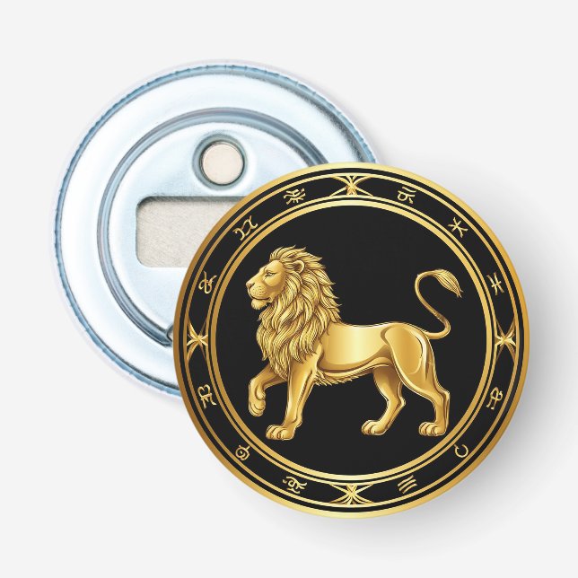 Zodiak Leo-emblem Flasköppnare (Framsidan)