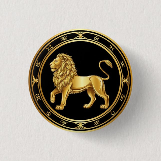 Zodiak Leo-emblem Knapp (Framsida)