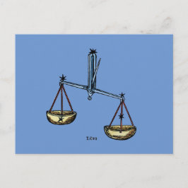 Zodiak: Libra i Färg Vykort