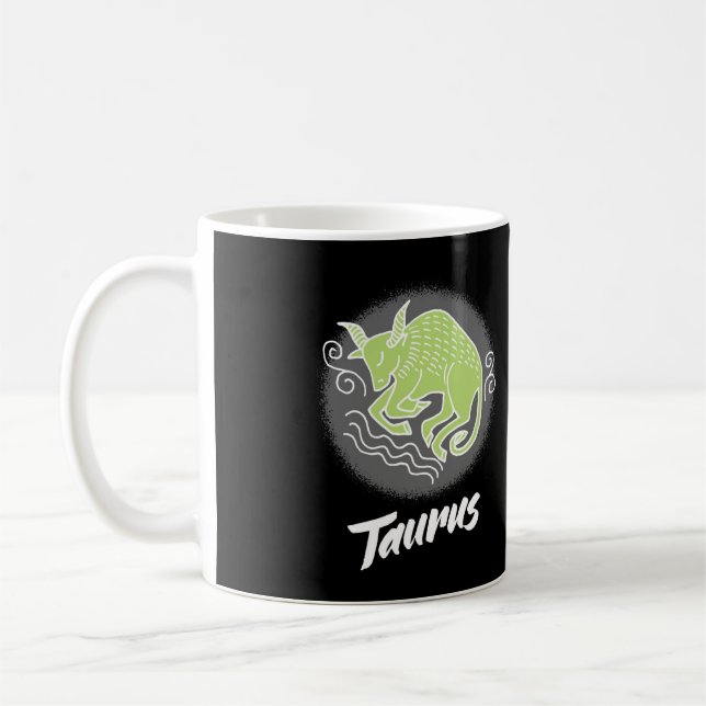 Zodiak Oxen Symbol Kaffe Mugg (Vänster)