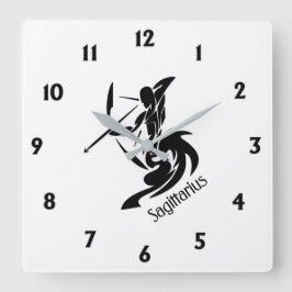 Zodiak Skytten Fyrkantig Klocka