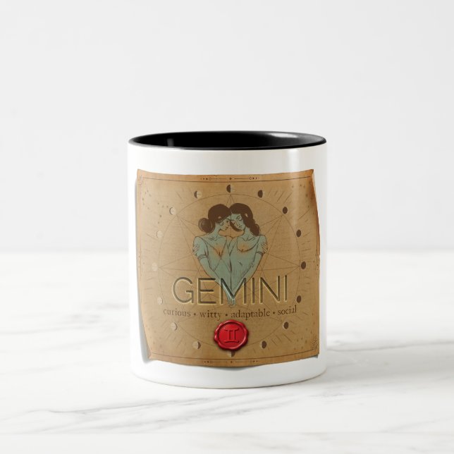 Zodiak - Tvillingarna - Kaffemugge Två-Tonad Mugg (Center)