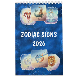 Zodiak Vattenfärgskonst Astrologisk Kalender