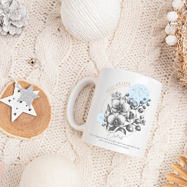 Zodiak Vattumannen Blommig Konstellation Astrologi Kaffemugg