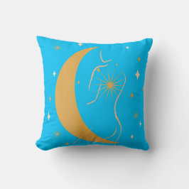Zodiakastrologi Feminine Line Art Star Kudde