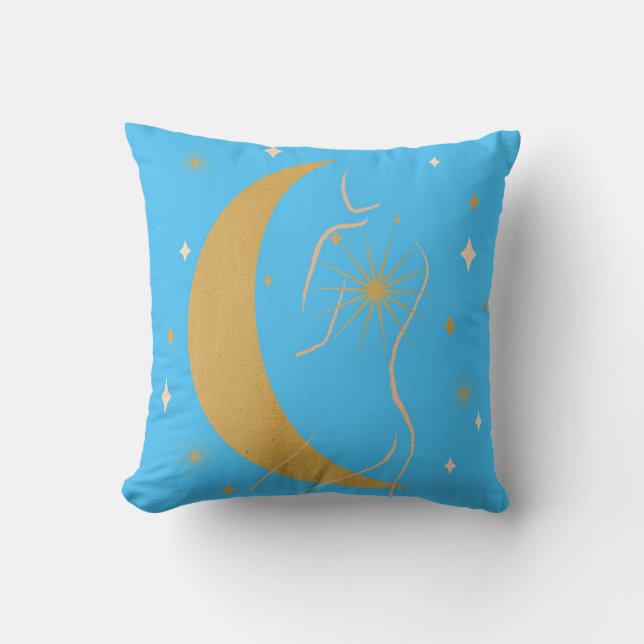 Zodiakastrologi Feminine Line Art Star Kudde (Framsida)