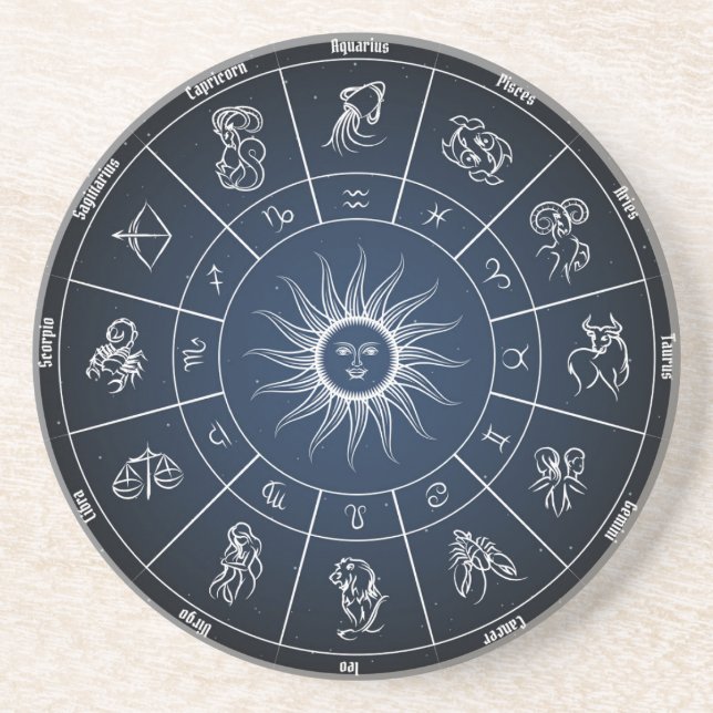 Zodiakcirkel med horoscope-tecken underlägg (Framsidan)