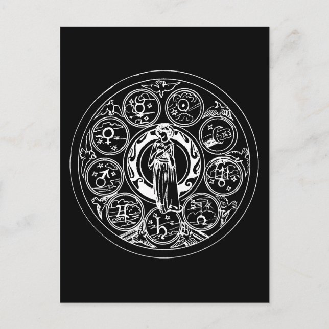 Zodiakcirkel Vykort (Framsida)