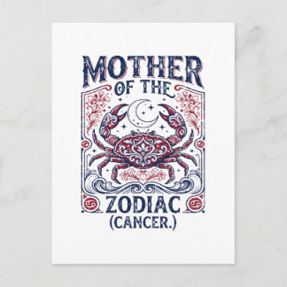 Zodiakens Cancer Moderlighet Nyhet Vykort
