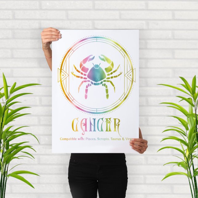 Zodiakens Kräftans Kompatibilitetsdesign Poster (Skapare uppladdad)