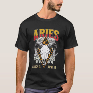 Zodiakens tecken Väduren Stjärntecken Födelsedag H T Shirt