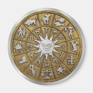 Zodiakhjul för mässing magnet
