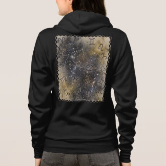 Zodiakstämpel bakre tryck grafisk t shirt
