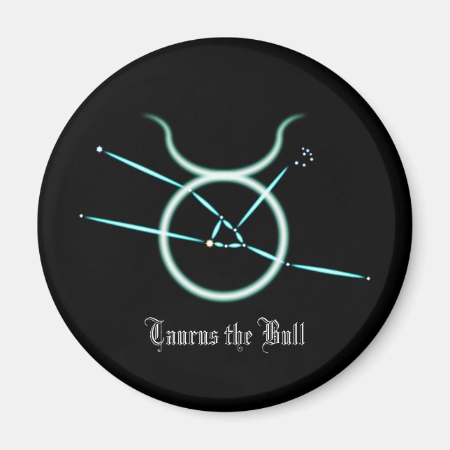 Zodiakstjärnbild Oxen Magnet (Framsidan)