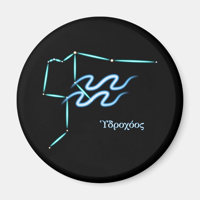 Zodiakstjärnbilden Vattumannen Magnet (Framsidan)