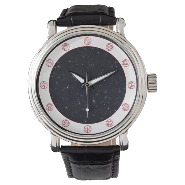 Zodiaksymbol med stjärnor armbandsur (Framsida)