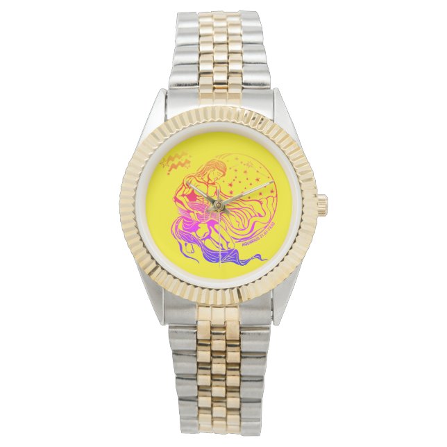 zodiaktecken bekarius armbandsur (Framsida)