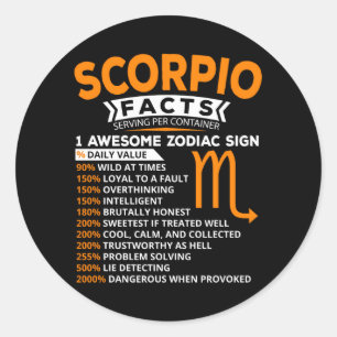 Zodiaktecken för Scorpio Astrology Runt Klistermärke