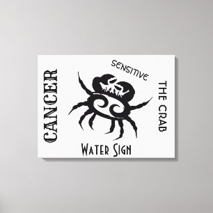 Zodiaktecken och symbol för cancer canvastryck