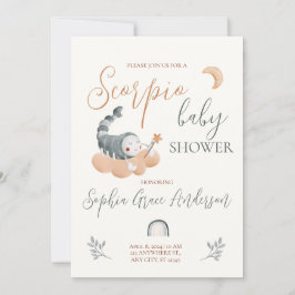 Zodiaktecken: Scorpio babydusch Inbjudningar