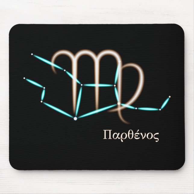 Zodiakusstjärnbild Jungfrun Musmatta (Framsidan)