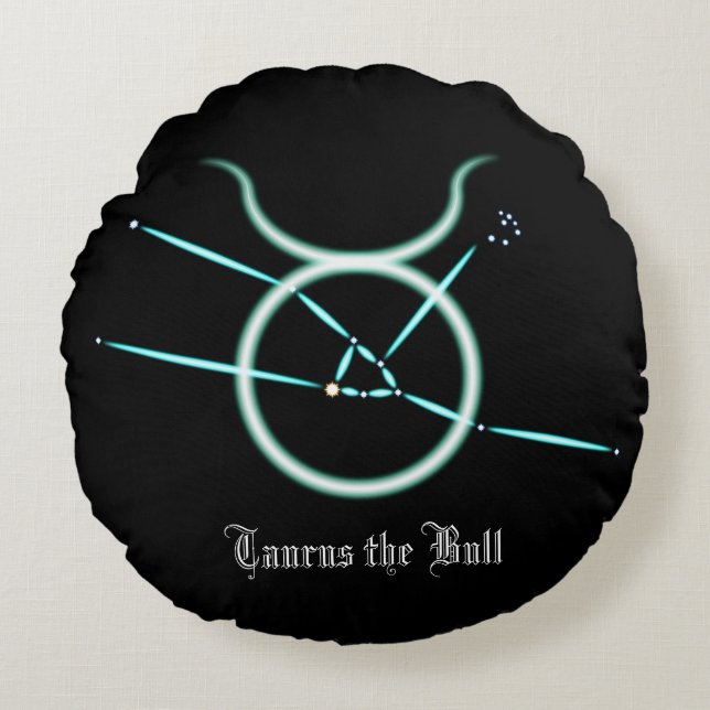 Zodiakusstjärnbild Oxen Rund Kudd Kudde (Framsidan)