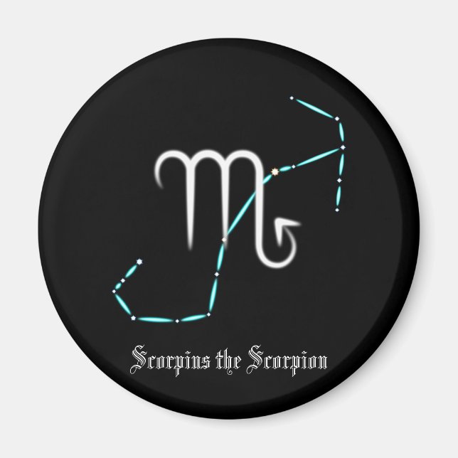 Zodiakusstjärnbild Skorpion Magnet (Framsidan)