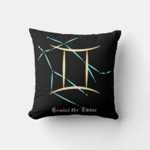 Zodiakusstjärnbild Tvillingarna Kastkudde