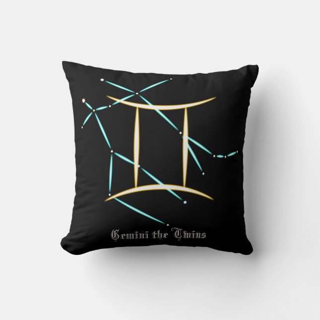 Zodiakusstjärnbild Tvillingarna Kastkudde Kudde (Framsida)
