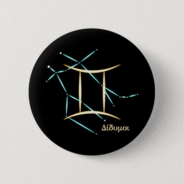 Zodiakusstjärnbild Tvillingarna-knapp Knapp (Framsida)