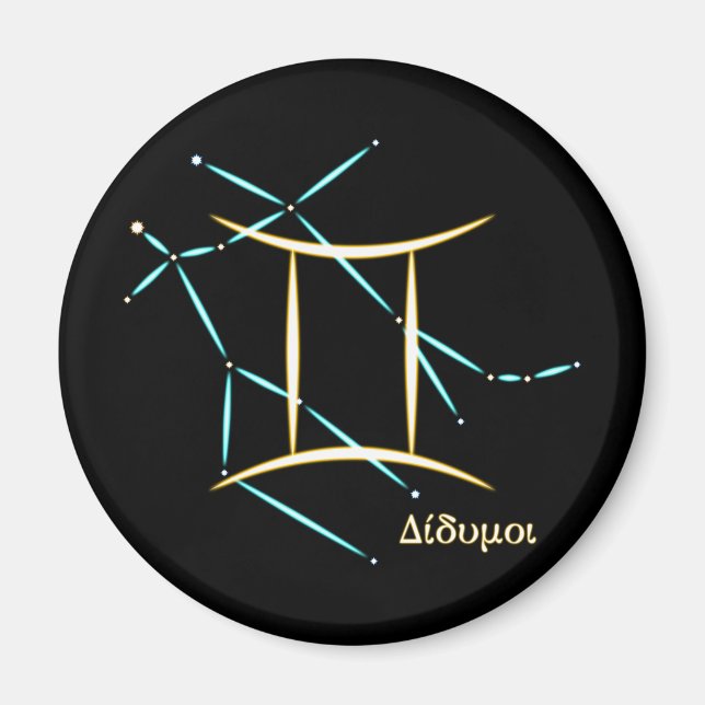 Zodiakusstjärnbilden Tvillingarna Magnet (Framsidan)