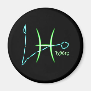 Zodiakusstjärnbildet Fiskarna Magnet