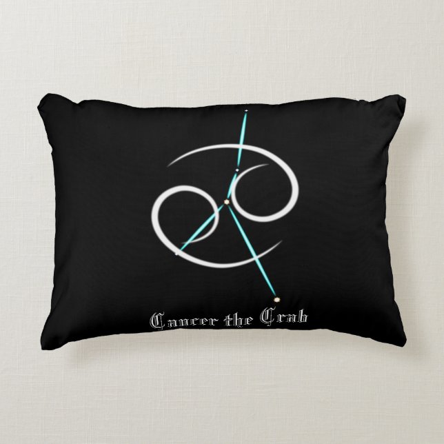 Zodiakusstjärnbildet Kräftan accentkudde Prydnadskudde (Framsidan)