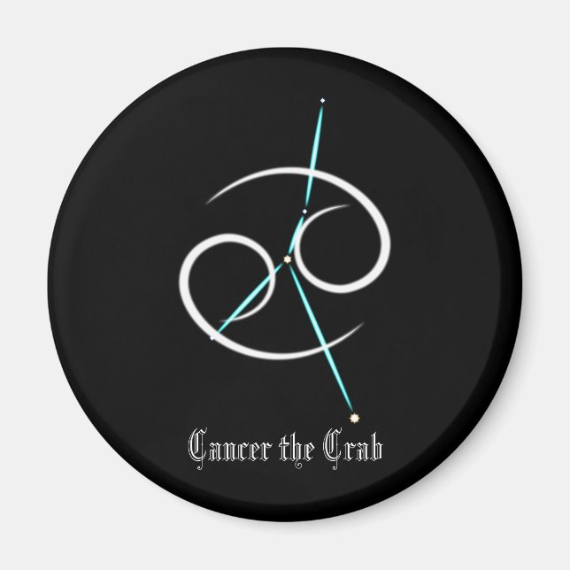 Zodiakusstjärnbildet Kräftan Magnet (Framsidan)