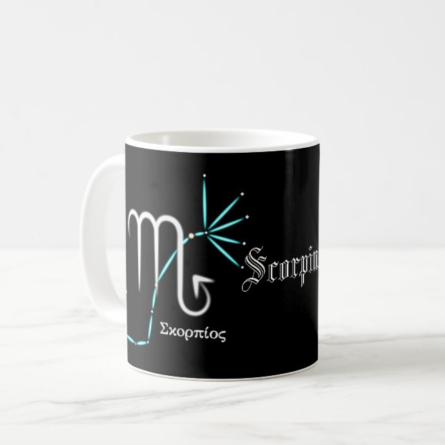 Zodiakusstjärnbildet Skorpionen Kaffe Mugg (Framsida vänster)