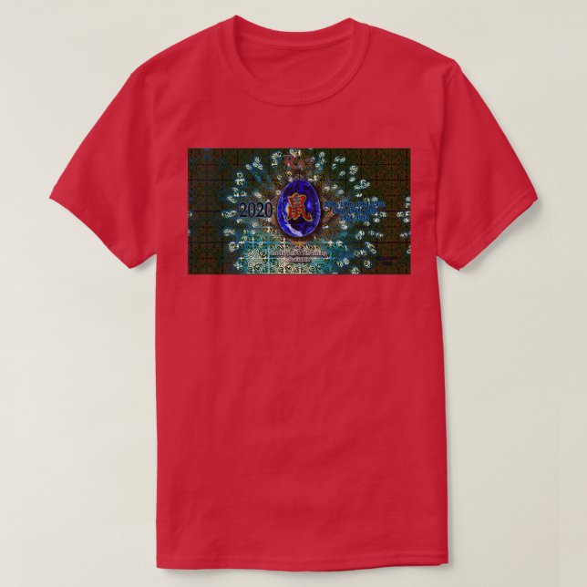 ZodiEgg Råtta med bakgrund v1 T Shirt (Design framsida)