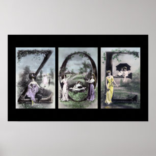 ZOE Alphabet Brev Namn Art Poster