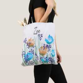 Zoe Blommig Monogram Tygkasse