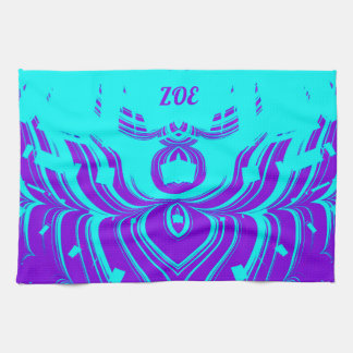 ZOE ~ FLUORO NYANSER ~ 3D ~ Lila Aqua ~ Kökshandduk