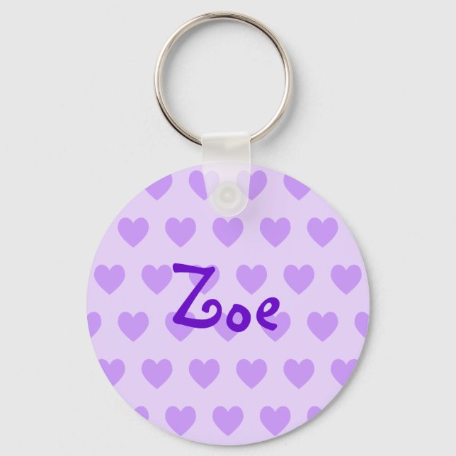 Zoe in Lila Nyckelring (Framsida)