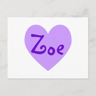 Zoe in Lila Vykort